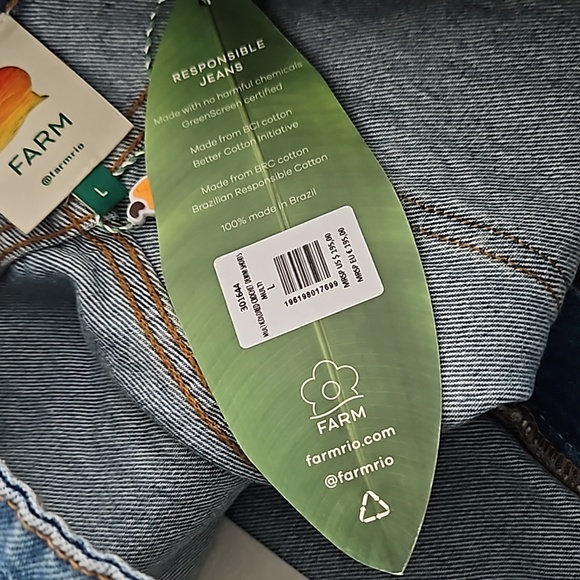 NWT Farm Rio Jean Shorts - Picture 8 of 10